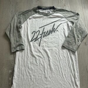 Fresh Boys Two-Tone Gray and White Raglan Tee